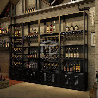 Commercial Electroplate Wall Mounted Wine Rack Monomer Design EPE Foam Packaging